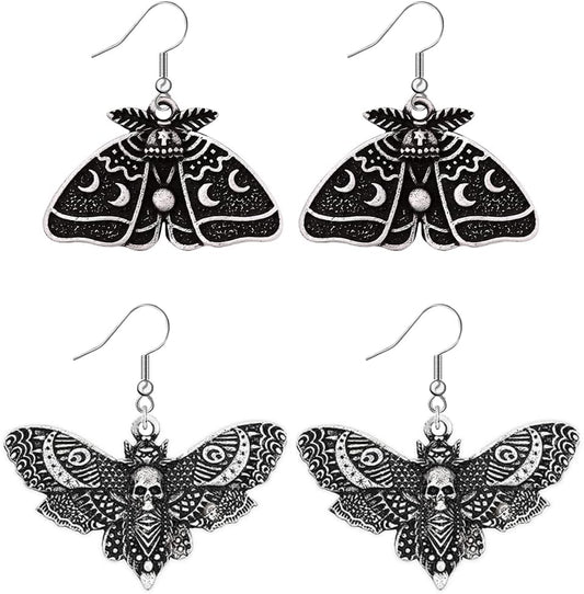Butterfly & Luna Moth Earrings – 2 Pairs