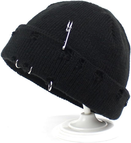 Noctura Distressed Ring Beanie Hat - Gothic Romance - Noctura