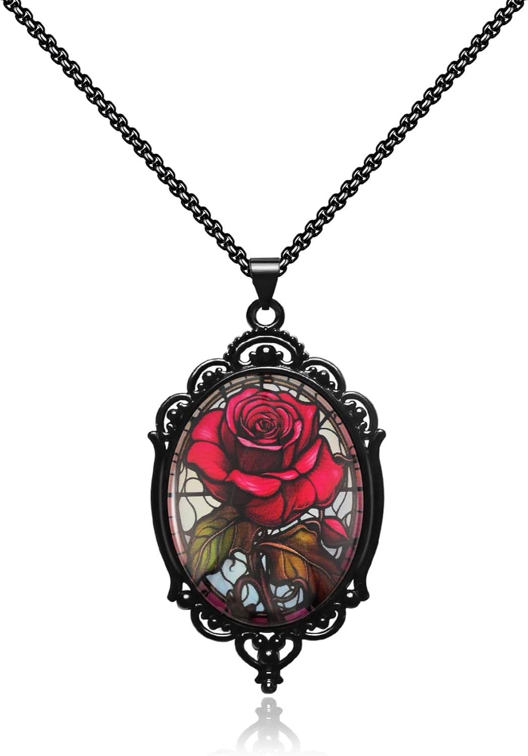 Noctura Gothic Raven Locket Necklace - Halloween - Noctura