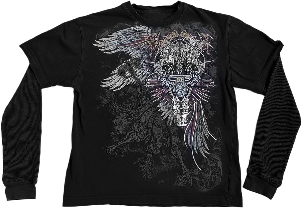 Two-Piece Goth Shirt – Long Sleeve Alt Top