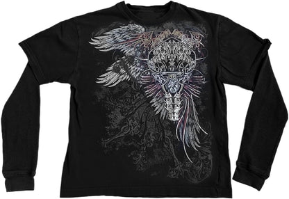 Two-Piece Goth Shirt – Long Sleeve Alt Top