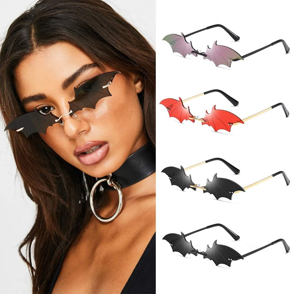 Rimless Bat Sunglasses – UV400