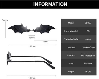 Rimless Bat Sunglasses – UV400