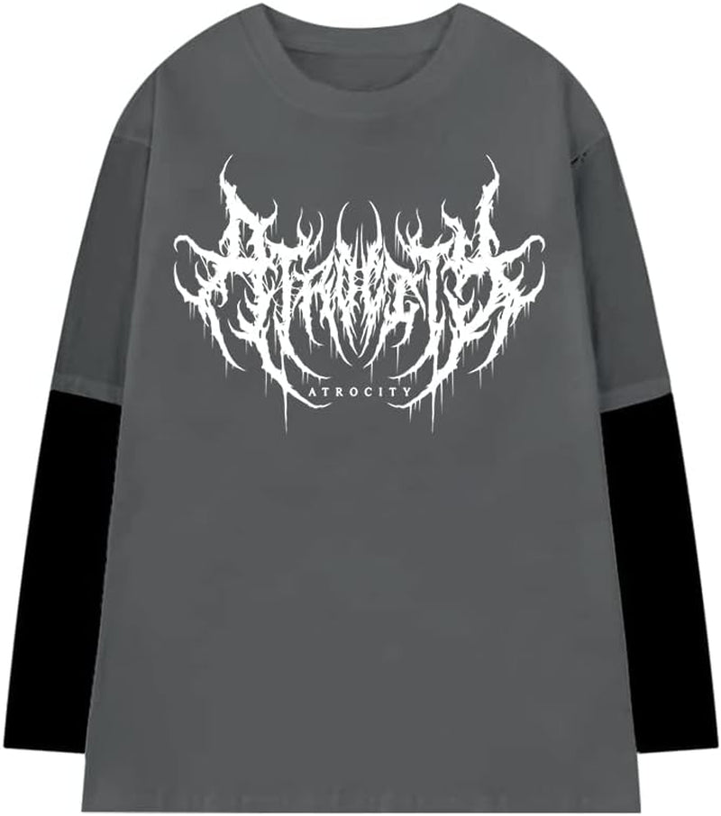 Two-Piece Goth Shirt – Long Sleeve Alt Top