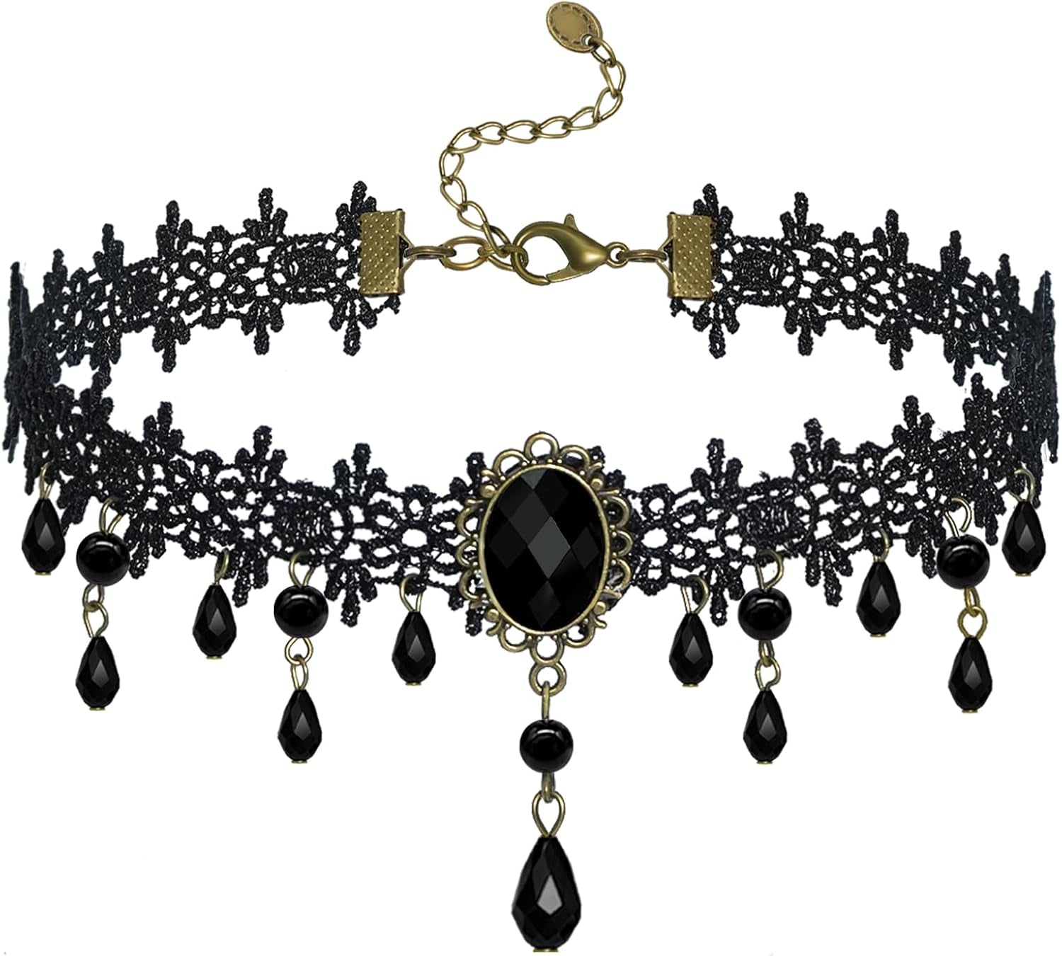 Gothic Velvet Lace Choker – Crystal Relic