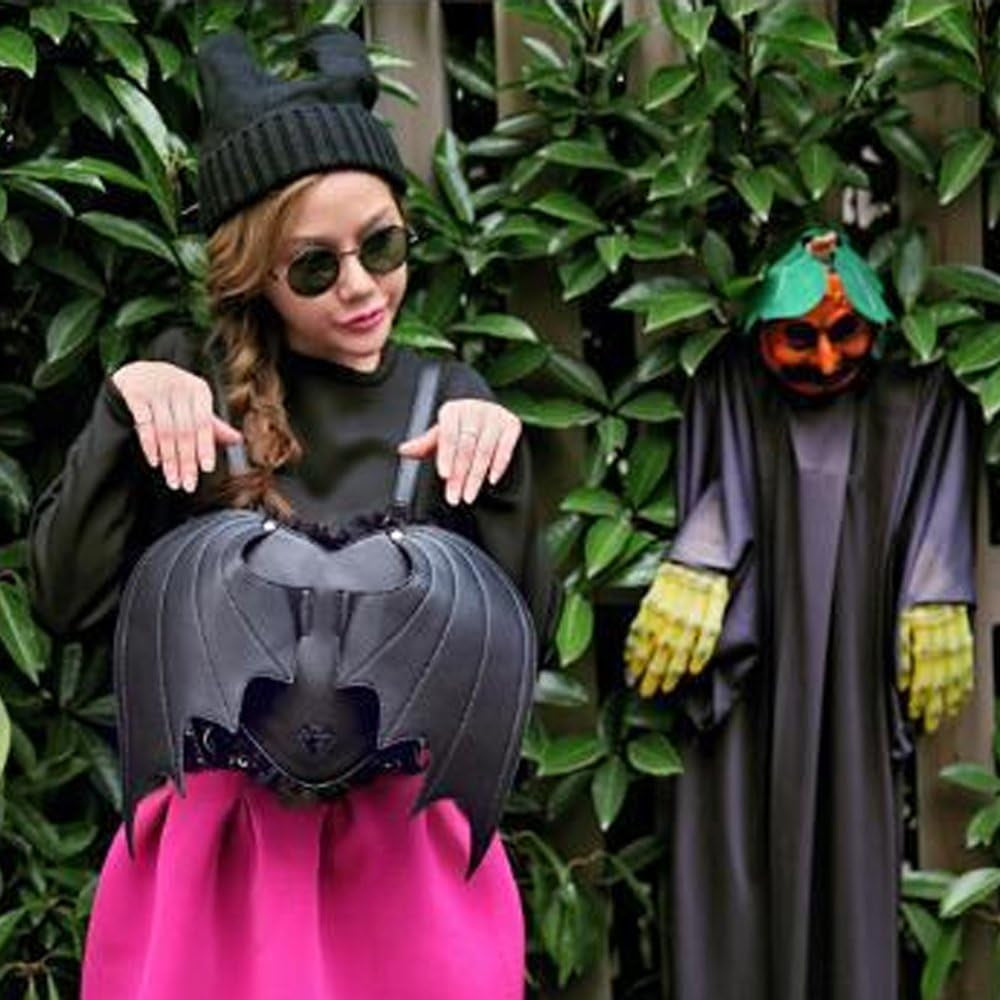 Black Bat Heart Wings Backpack