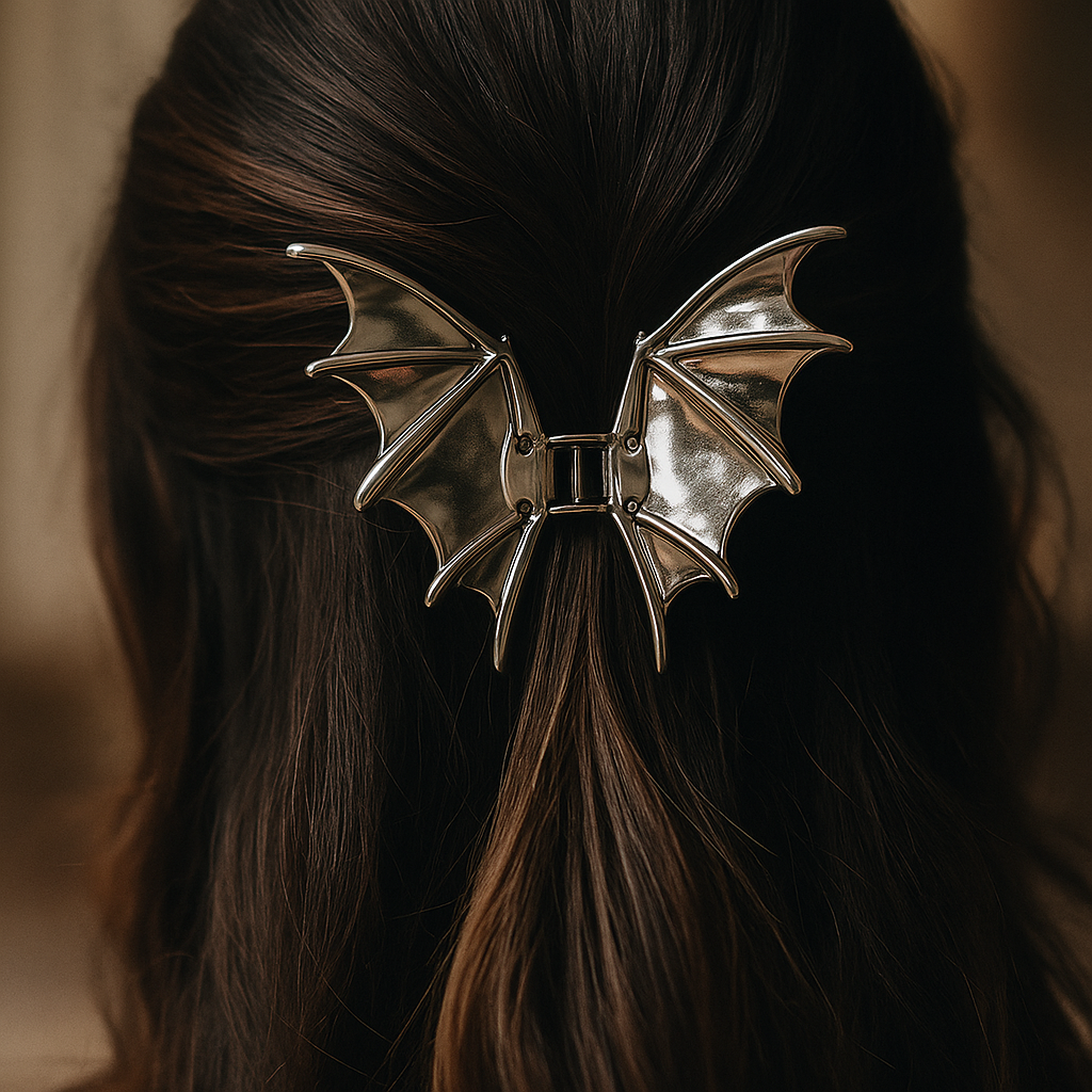 Black Metal Bat Hair Claw