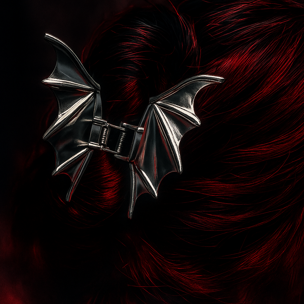 Black Metal Bat Hair Claw