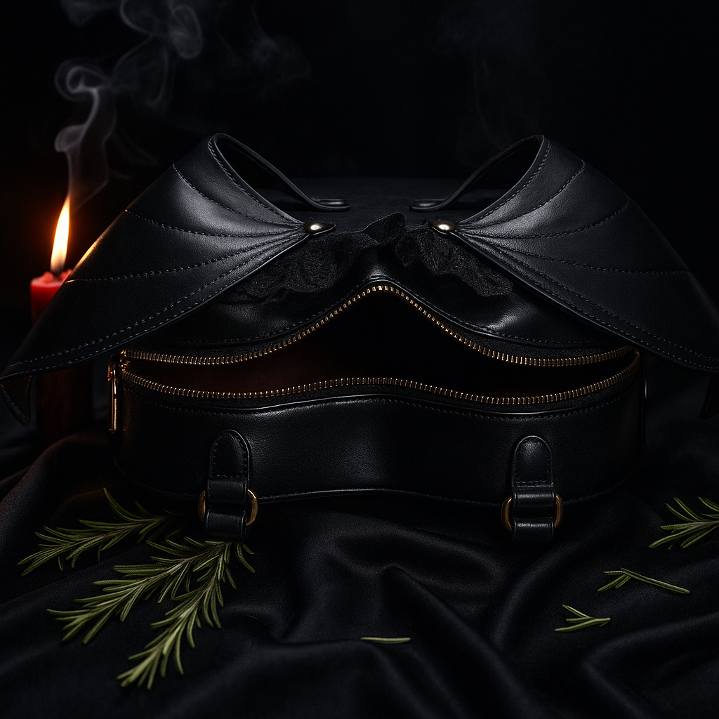 Black Bat Heart Wings Backpack