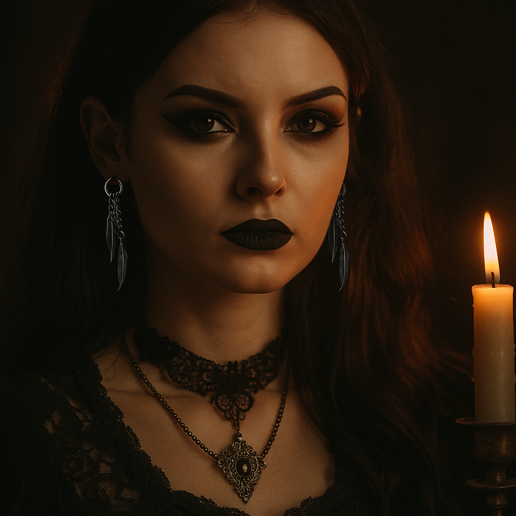 Stainless Steel Punk Feather Drop Huggies