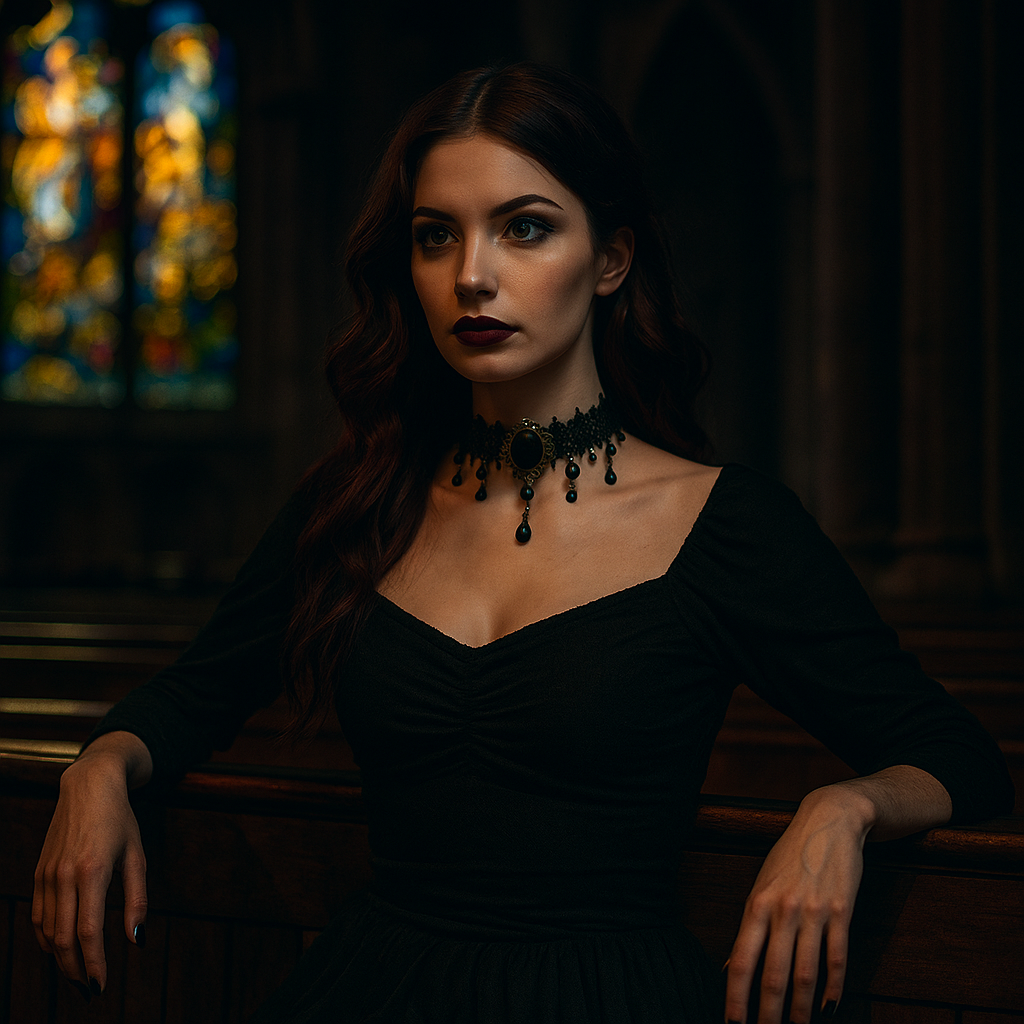 Gothic Velvet Lace Choker – Crystal Relic