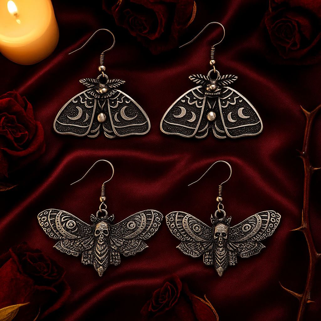 Butterfly & Luna Moth Earrings – 2 Pairs
