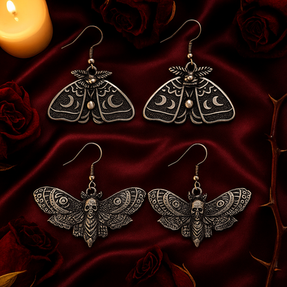 Butterfly & Luna Moth Earrings – 2 Pairs