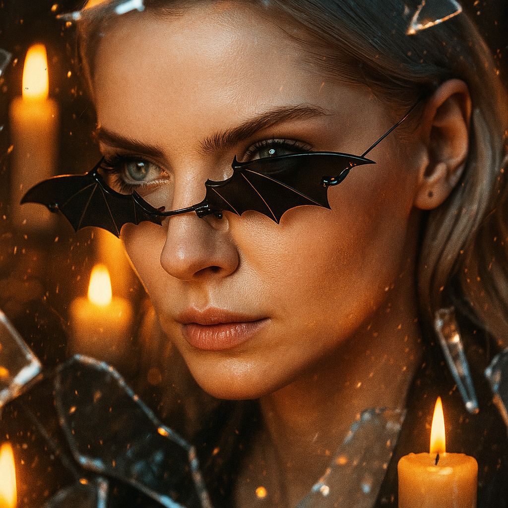 Rimless Bat Sunglasses – UV400