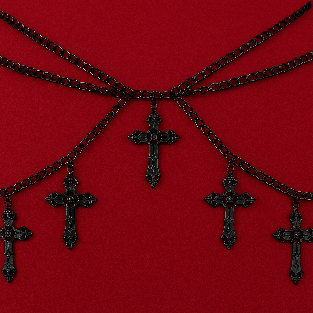 Gothic Cross Waist Chain Belt