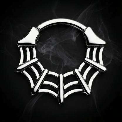 16G Spider Web - Septum Nose Ring