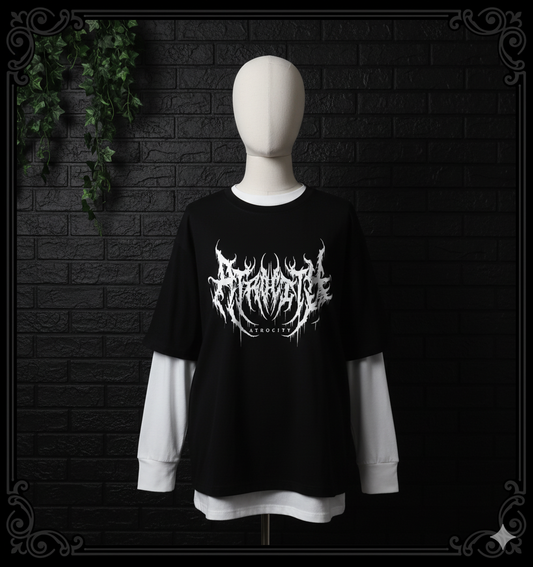 Two-Piece Goth Shirt – Long Sleeve Alt Top