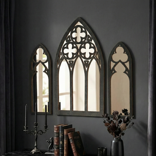 3-Pack Gothic Arched Wall Mirrors