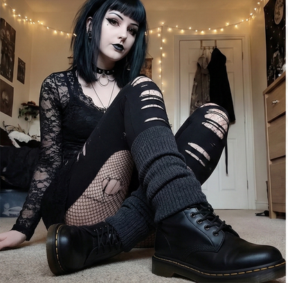 Thick Cashmere Knee Warmers – Gothic Thermal Leg Sleeves