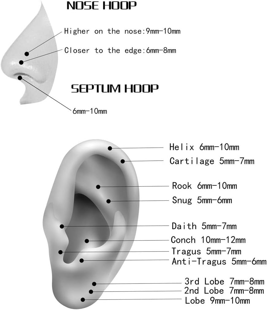 Double Hoop Nose Ring 18G 16G 316L Surgical Steel Cartilage Earring Septum Jewelry Seamless Hinged Clicker Segment Ring Conch Daith Tragus Helix Rook Piercing Earring Lip Ring