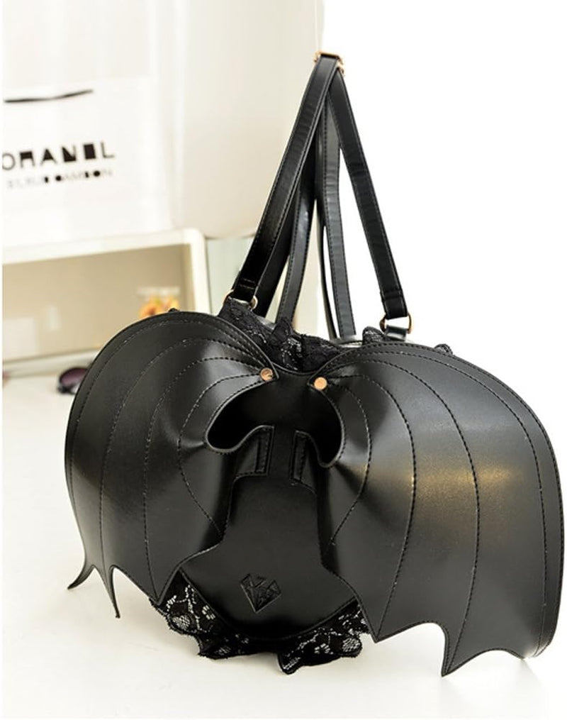 Black Bat Heart Wings Backpack