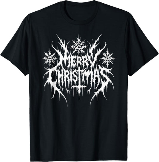 Ironic Satanic Metal Merry Christmas, Funny Alternative Xmas T-Shirt