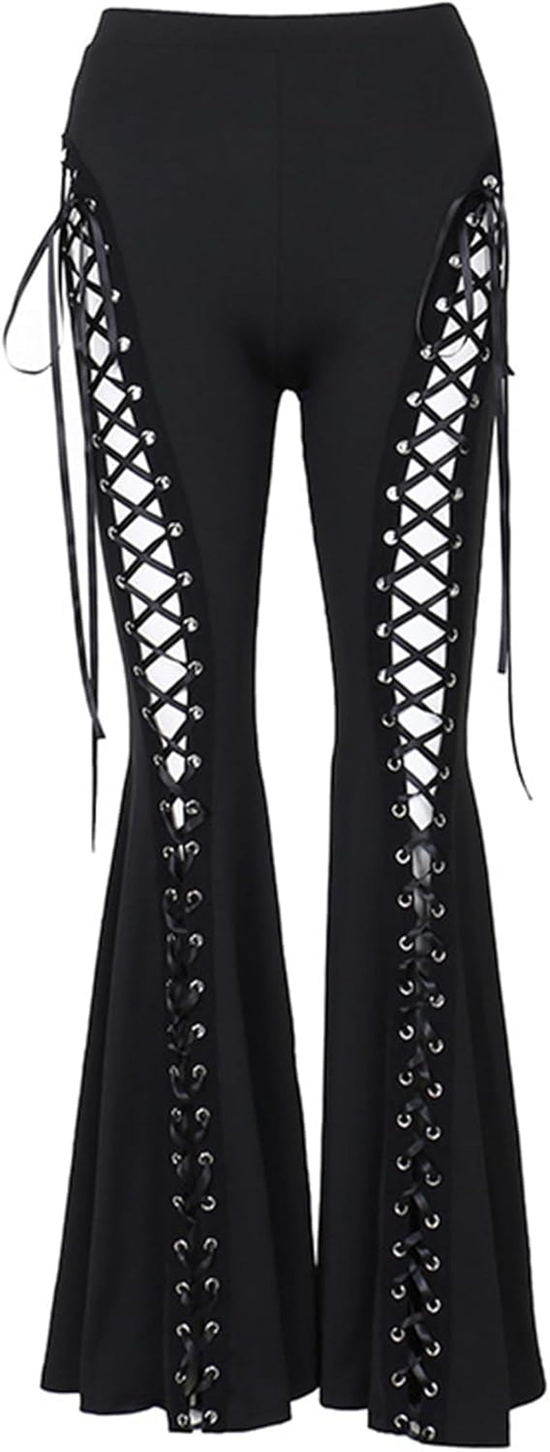 Lace-Up Bandage Flare Pants