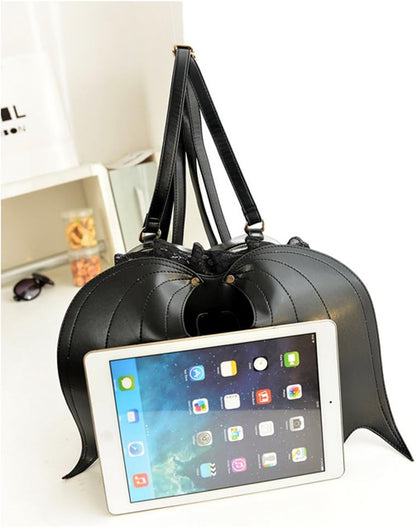 Black Bat Heart Wings Backpack