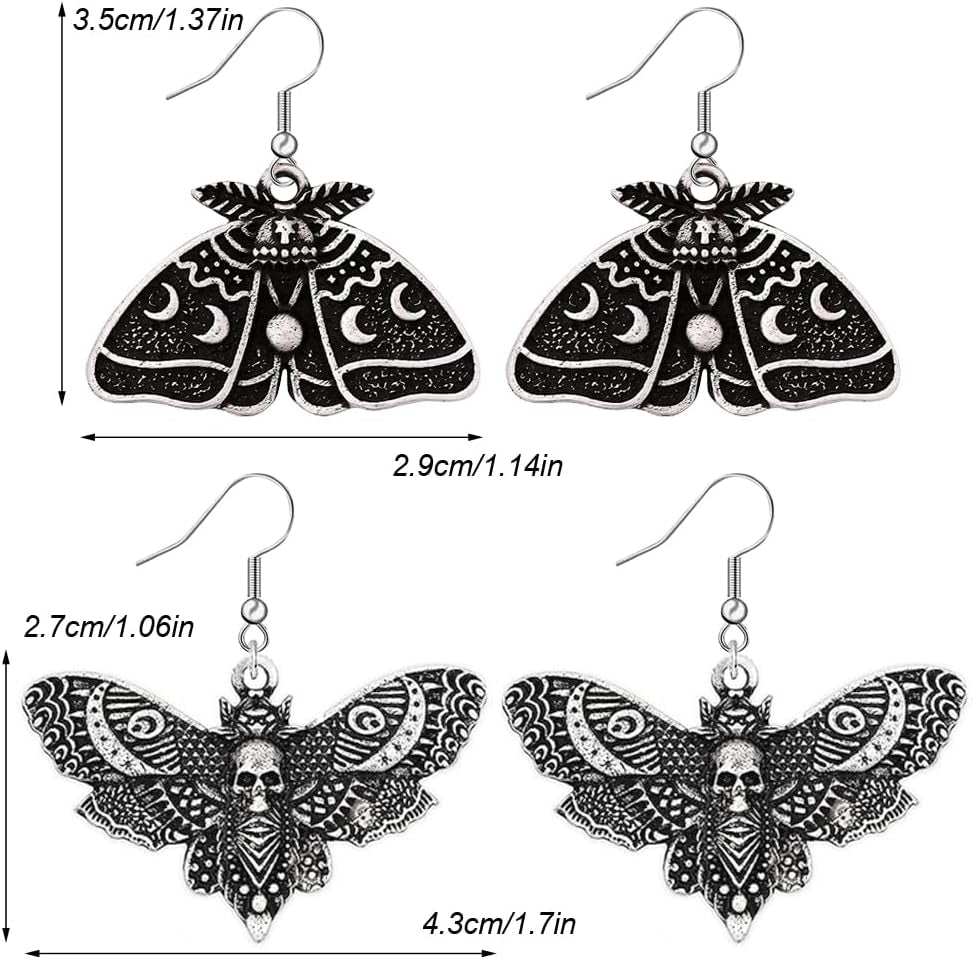 Butterfly & Luna Moth Earrings – 2 Pairs