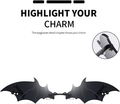 Rimless Bat Sunglasses – UV400