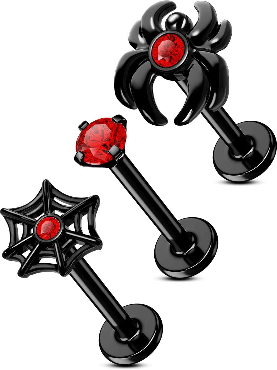 16G Lip Rings, 316L Stainless Steel Lip Piercing Jewelry, Internally Threaded Spider Labret Lip Jewelry, Helix Piercing Jewelry, Lip Rings for Women Men