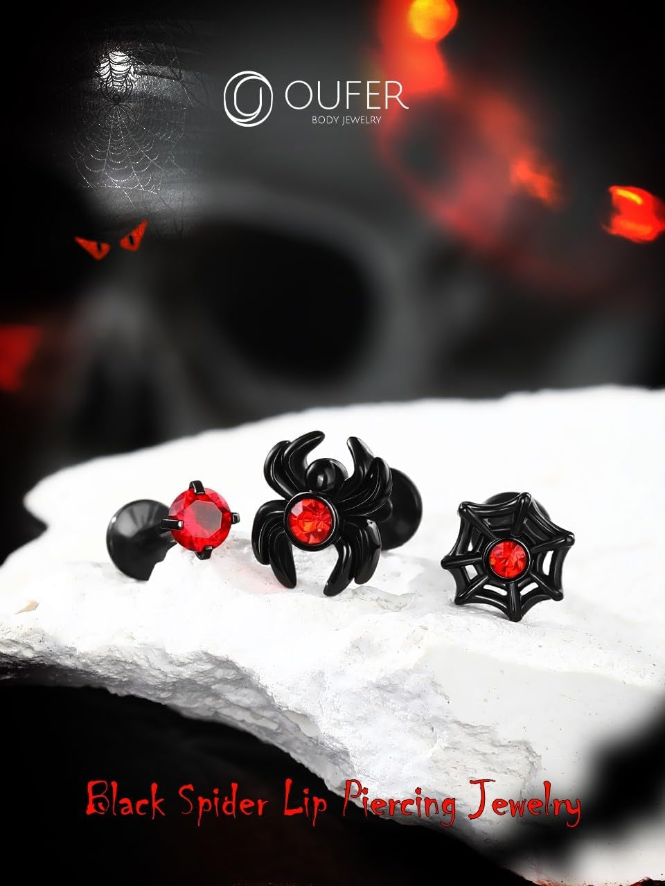 16G Lip Rings, 316L Stainless Steel Lip Piercing Jewelry, Internally Threaded Spider Labret Lip Jewelry, Helix Piercing Jewelry, Lip Rings for Women Men