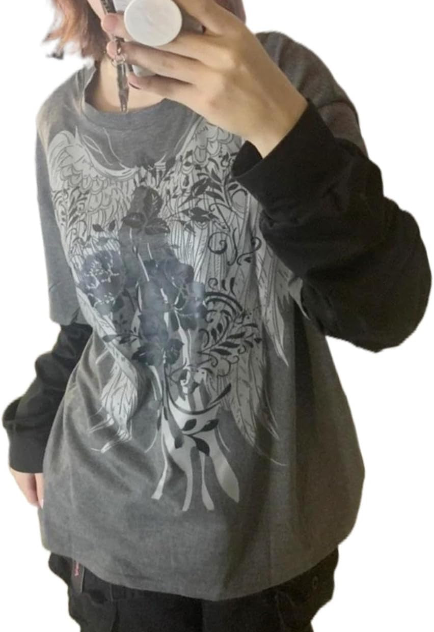 Two-Piece Goth Shirt – Long Sleeve Alt Top