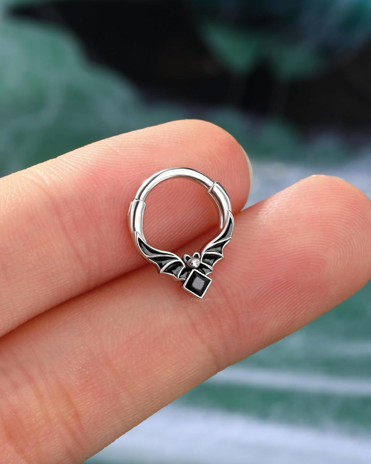 Halloween Septum Rings 16G Bat Septum Jewelry Dainty Helix Daith Earrings for Women Stainless Steel Helix Daith Piercing Jewelry