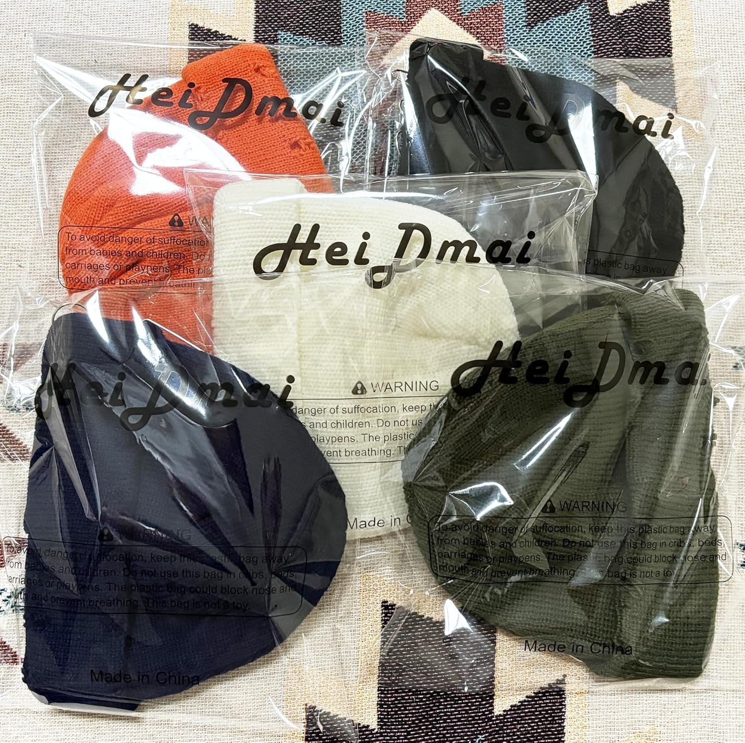 Distressed Ring Beanie Hat Unisex Fashion Hip-Hop Slouchy Knitted Skull Caps