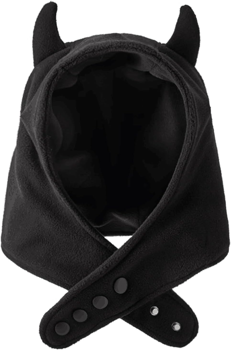Womens Winter Hat Warm Fleece Y2K Beanies Cute Windproof Devil'S Horn Hats Pullover Fuzzy Beanie Gothic Adjustable Black