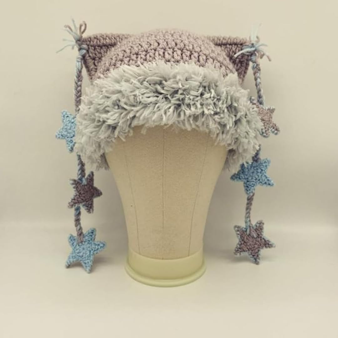 Beanies Cat Beanie Y2K Beanie Goth Knit Hat Grunge Crochet Hats for Women Y2K Accessories