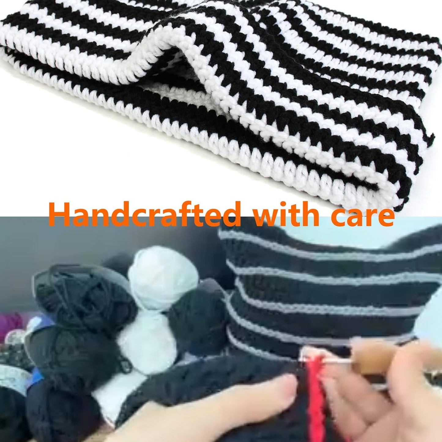 Crochet Cat Hat for Women Grunge Accessories Cat Ear Beanie Women Vintage Fox Hat Slouchy Beanies Women