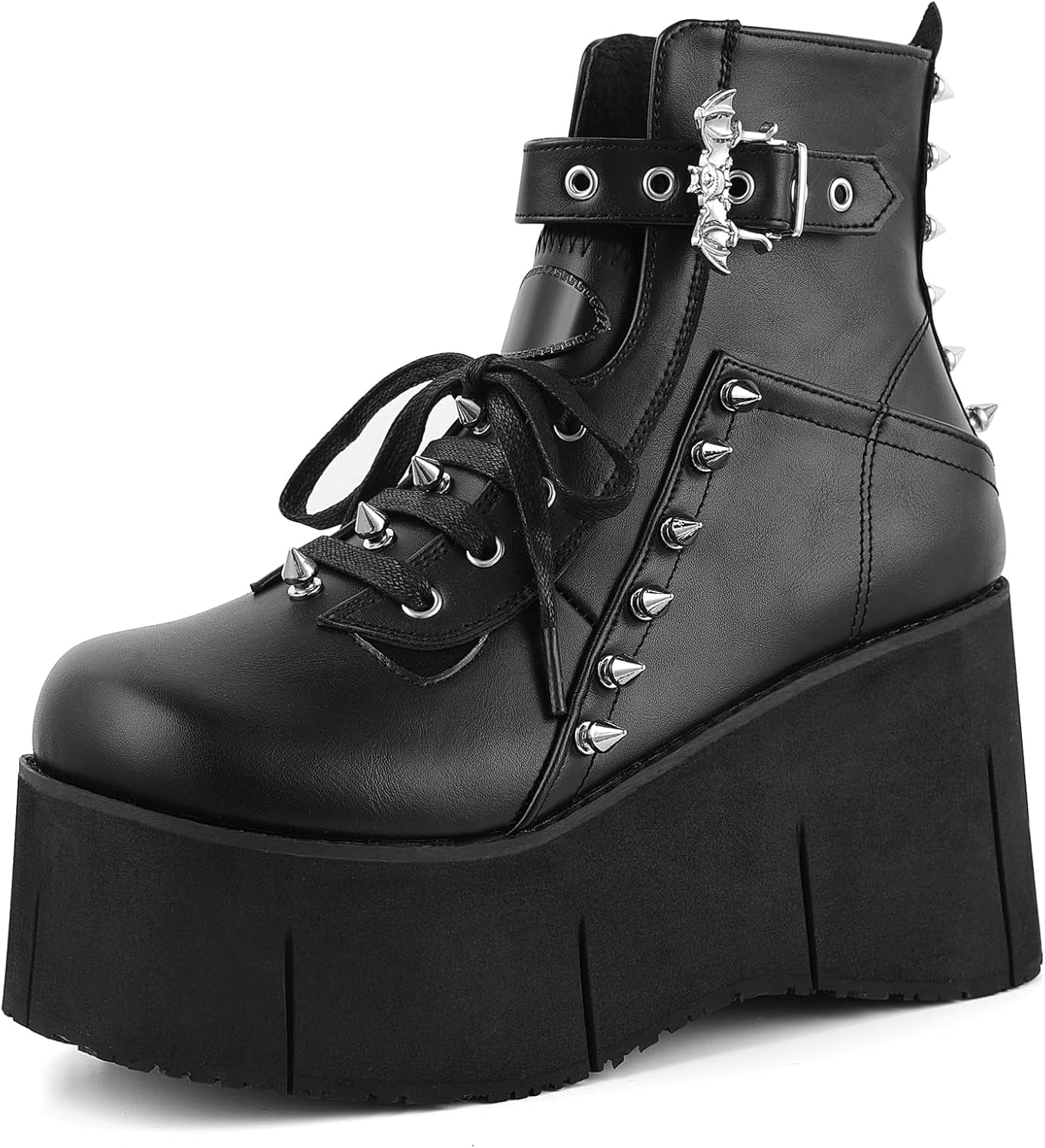 Heartstruck Ribbon Platform Boots – Goth Rave Ankle
