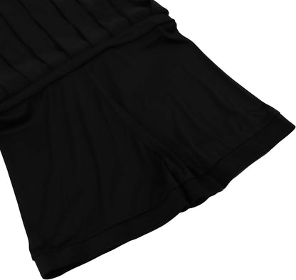 Womens Black Mini Pleated Skirts Goth High Waist a Line Punk Skirt School Uniform Short Skirts with Belt Noctura