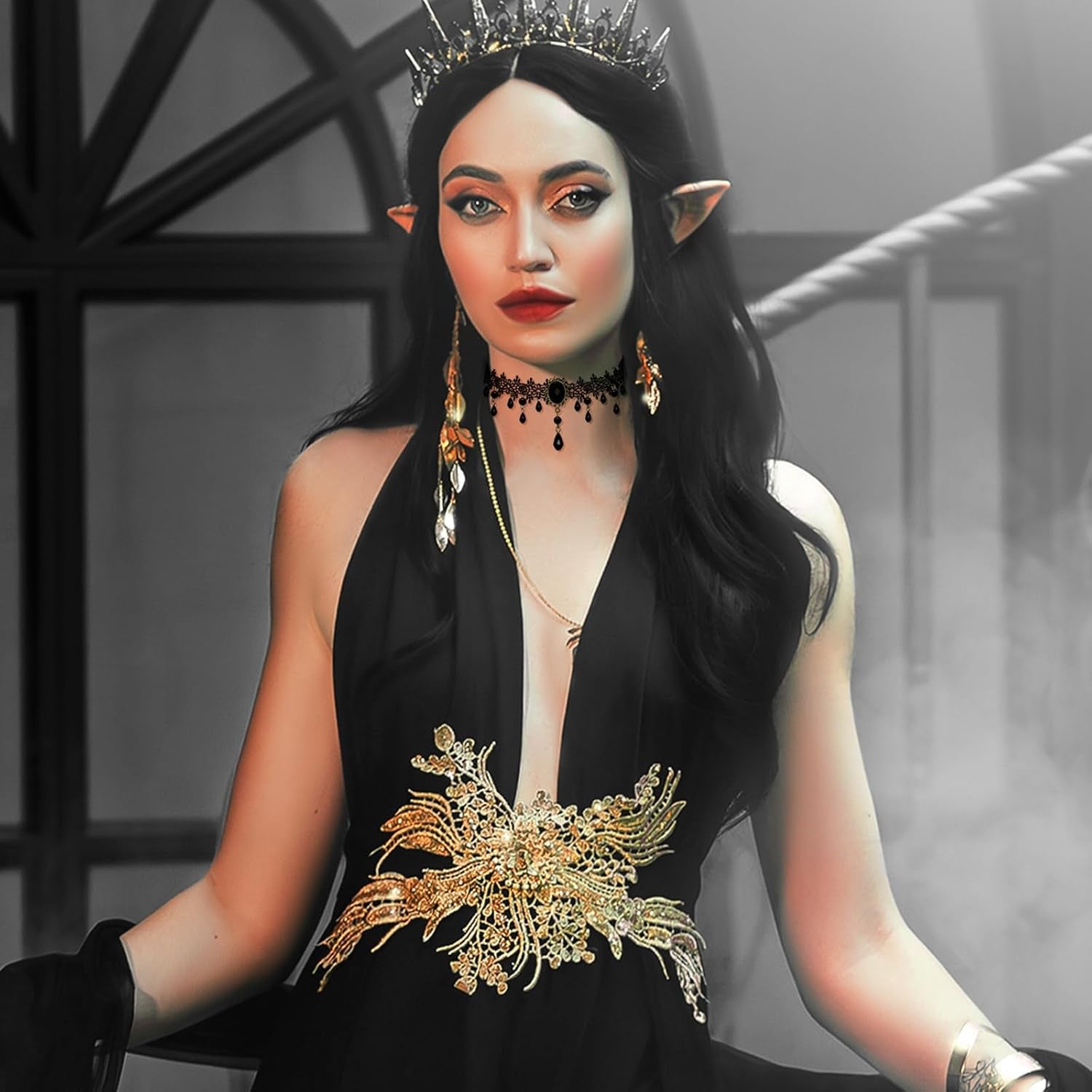 Gothic Velvet Lace Choker – Crystal Relic