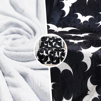 🦇 Gothic Bat Pattern Throw Blanket