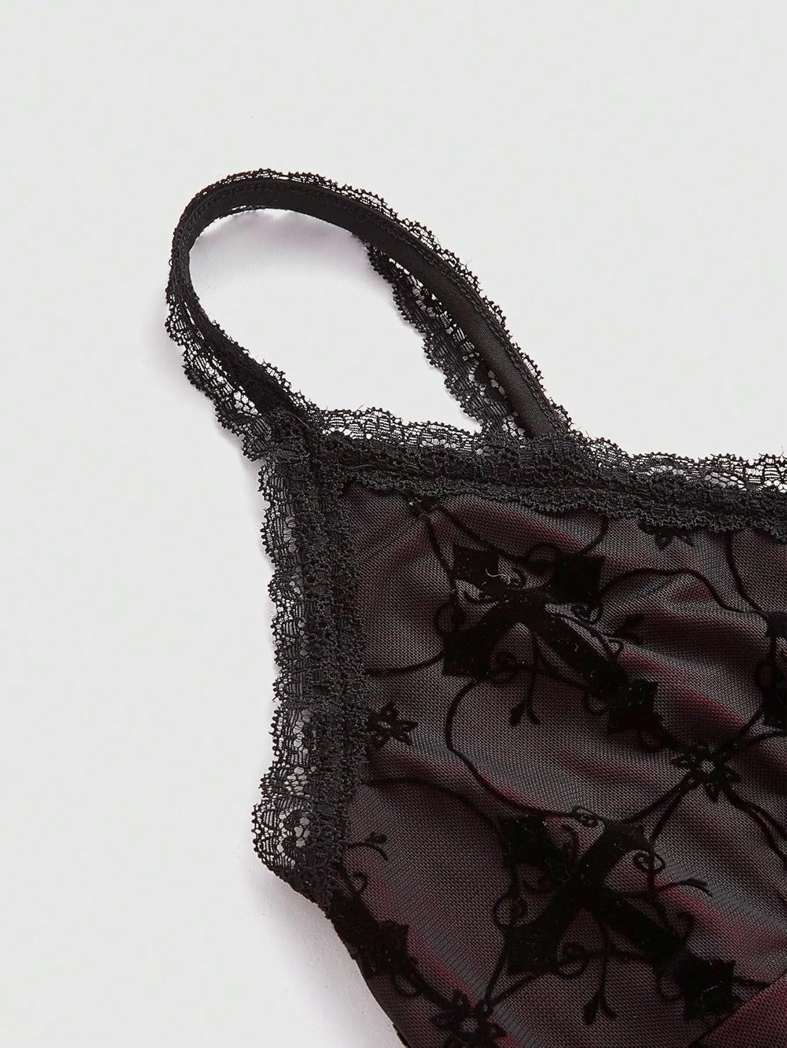 Lace Goth Crop Top – Witchy Grunge Cami