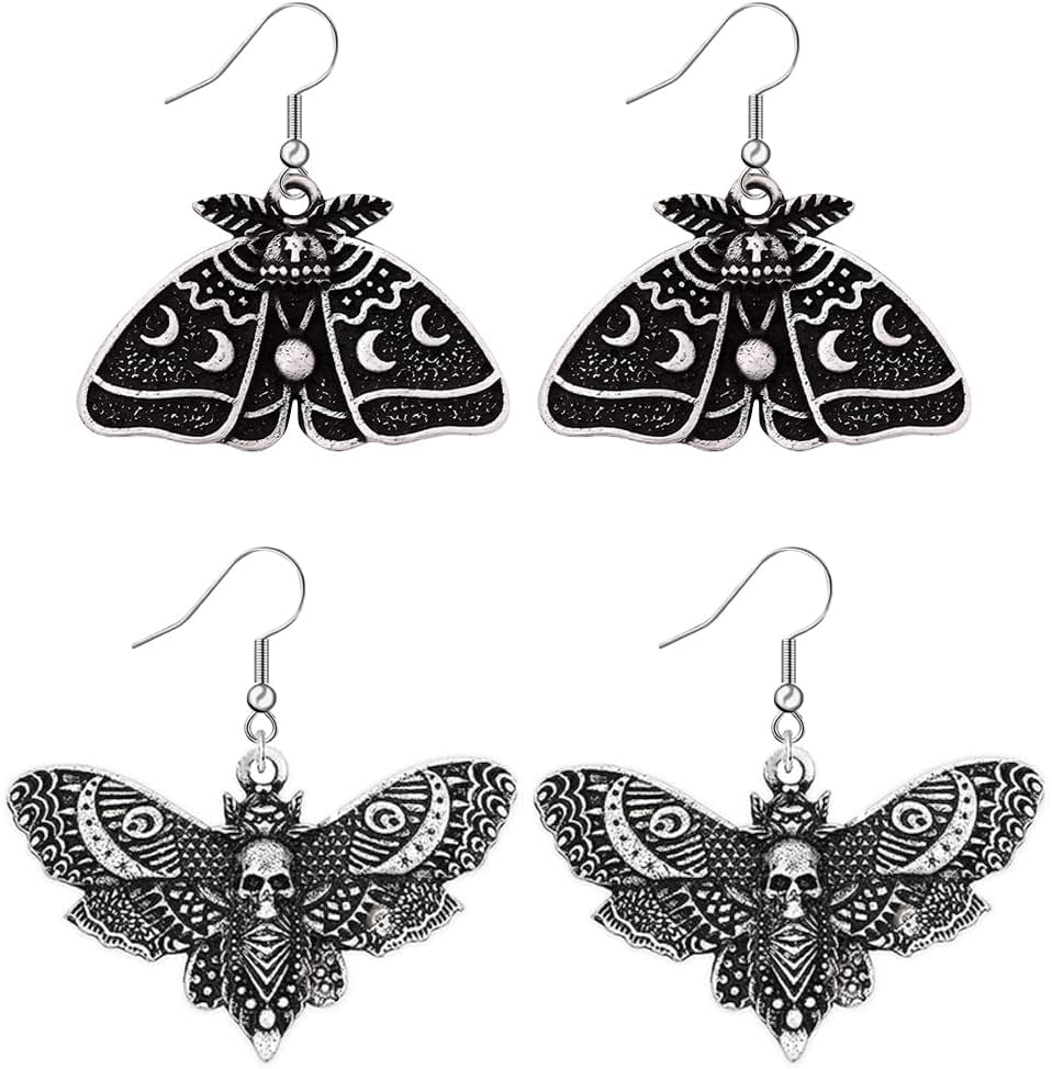 Butterfly & Luna Moth Earrings – 2 Pairs