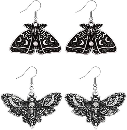 Butterfly & Luna Moth Earrings – 2 Pairs