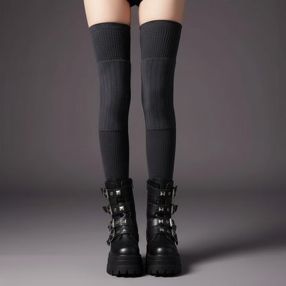 Thick Cashmere Knee Warmers – Gothic Thermal Leg Sleeves