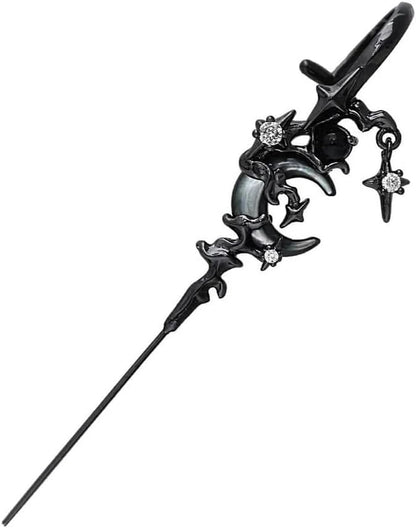 Myth of the Moon Ear Hook Earrings Goth Sword Earrings Punk Moon Needle Piercing Earring Star Earrings Halloween Jewelry