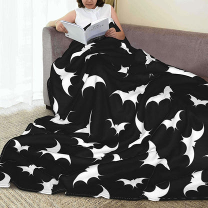 🦇 Gothic Bat Pattern Throw Blanket