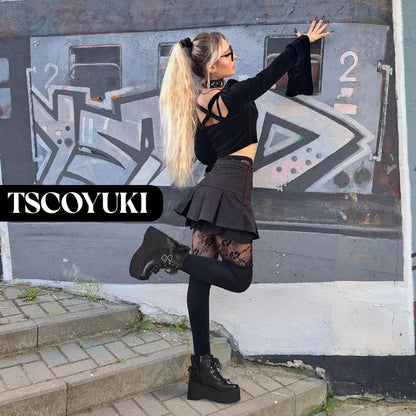 Heartstruck Ribbon Platform Boots – Goth Rave Ankle