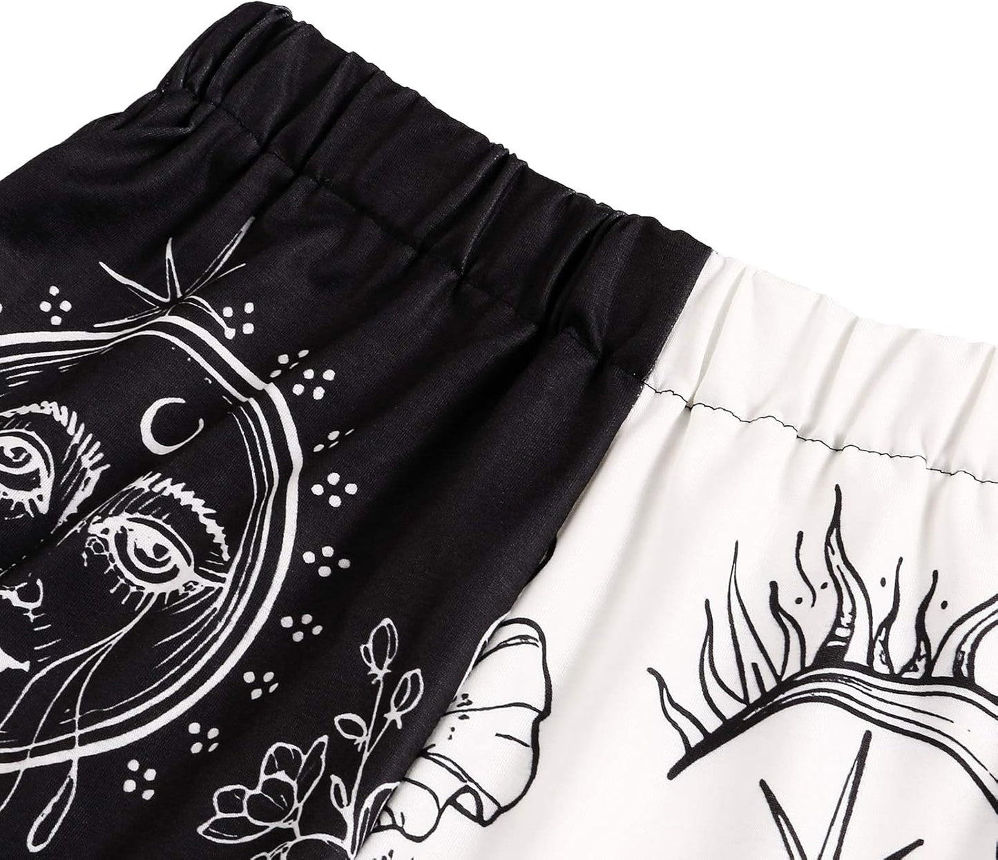 Women'S Fashion Printed Jogger Pants Elastic Waist Color Block Street Loose Sweatpants with Pockets